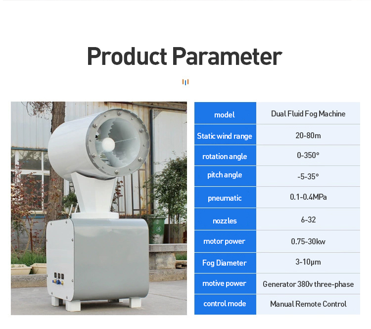 DEODORIZATION DUAL-FLUID FOG CANNON