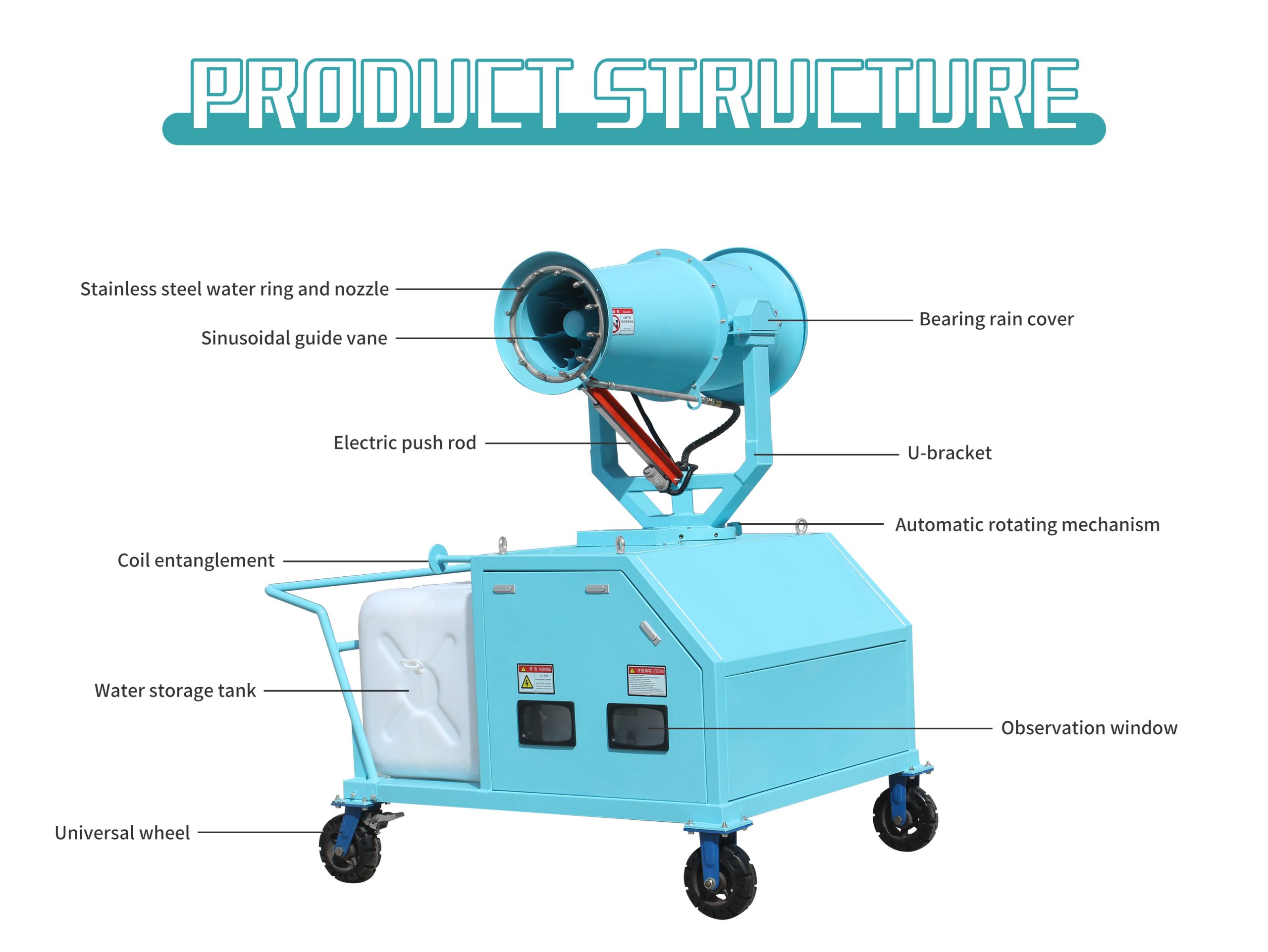 DISINFECTION MOBILE HAND-PROPELLED FOG CANNON ZT-30