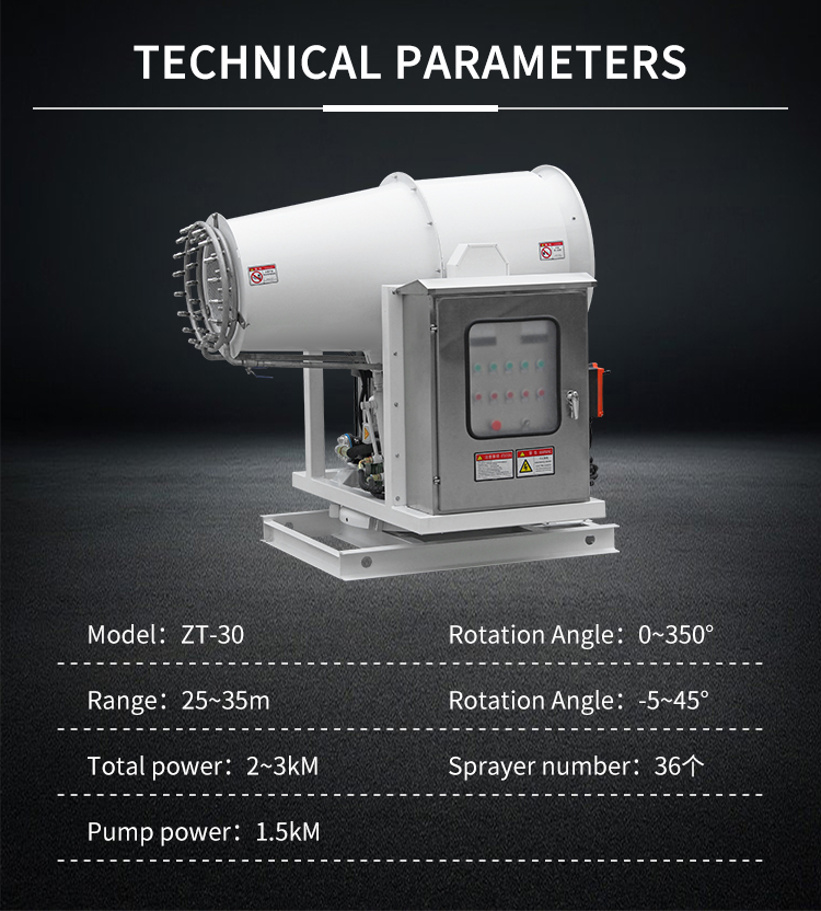 DUST LOW NOISE FOG CANNON ZT-30